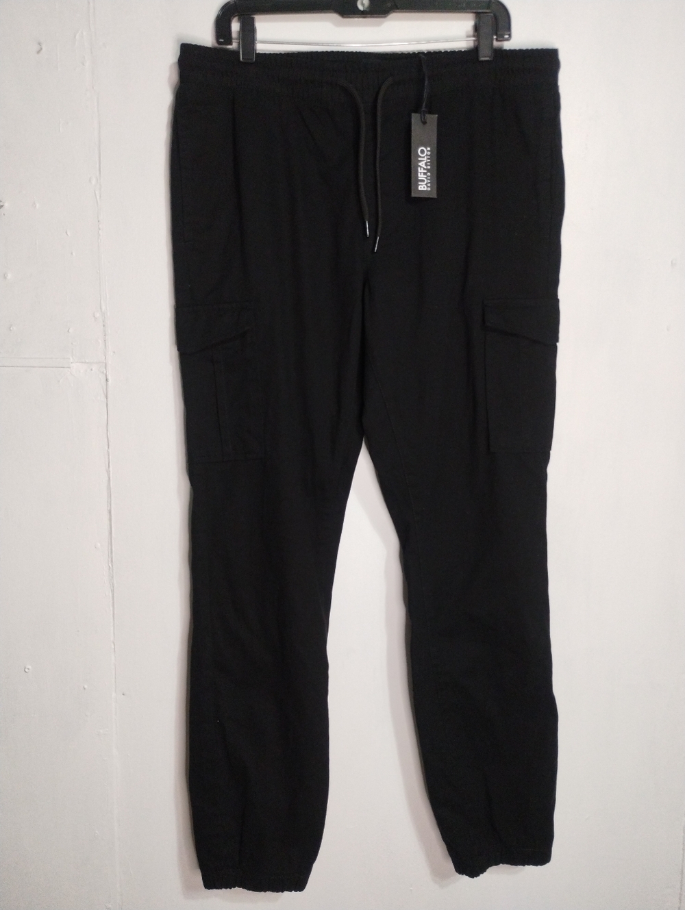 Buffalo David Bitton Black Cargo Jogger Pants